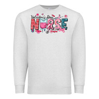 Oatmeal Heather Nurse Valentine Premium Sweatshirt - CowhideDigitalArt