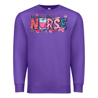 Purple Nurse Valentine Premium Sweatshirt - CowhideDigitalArt