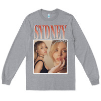 Heather Grey sydney sweeney Long Sleeve Tee - lanVoArt