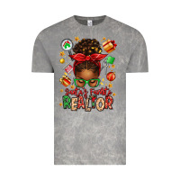 Cloud Rock santas favorite realtor messy bun Vintage Tee - texasbilliewilder