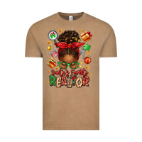Vintage Coffee santas favorite realtor messy bun Vintage Tee - texasbilliewilder
