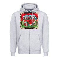Heather Grey Sweet Summer Time Zipper Hoodie - CowhideDigitalArt