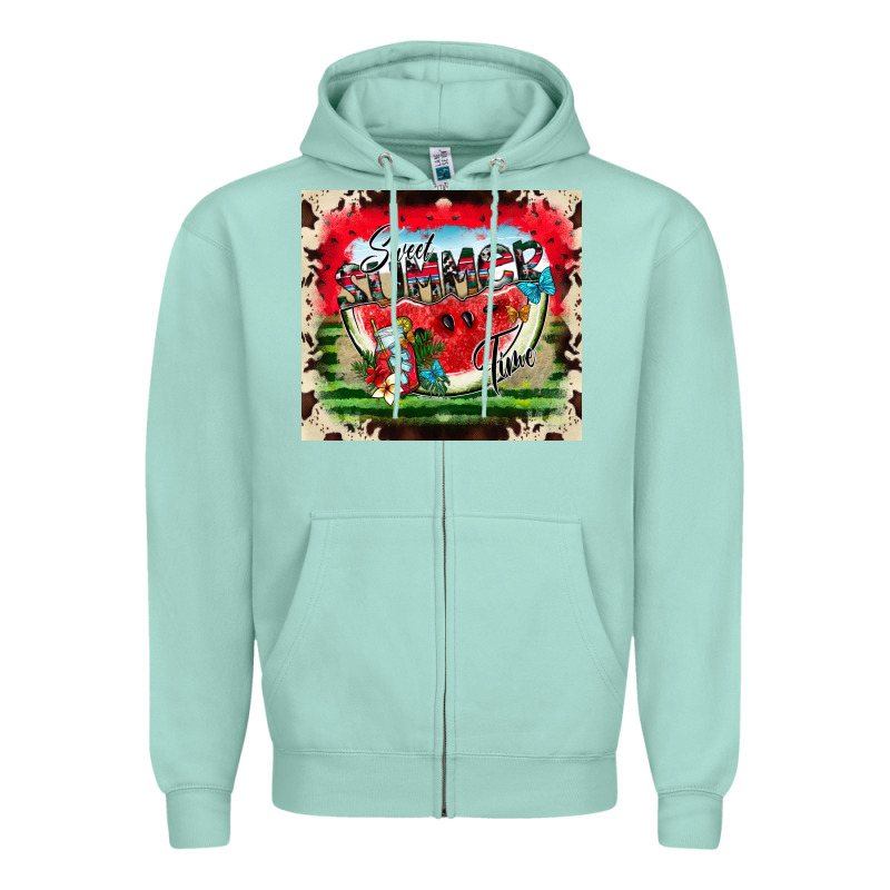 Sweet Summer Time Zipper Hoodie by CowhideDigitalArt | Teevron