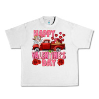 Lunar Rock Happy Valentine's day red truck Urban Heavy Tee - HowdyJamesFarm
