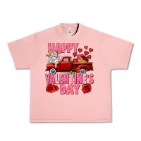 Salmon Happy Valentine's day red truck Urban Heavy Tee - HowdyJamesFarm