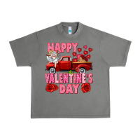 Tornado Happy Valentine's day red truck Urban Heavy Tee - HowdyJamesFarm