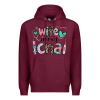 Burgundy wife mom cna certified nursing assistant Premium Hoodie - RanaPortraitStore