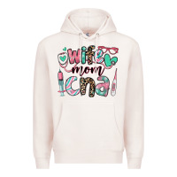 Pale Pink wife mom cna certified nursing assistant Premium Hoodie - RanaPortraitStore