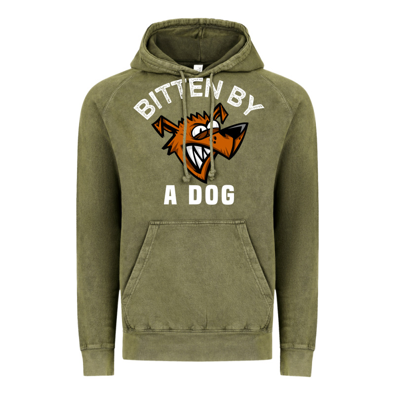 Bitten By A Dog Angry Dog Bite Funny Gift Vintage Hoodie by lanVoArt | Teevron