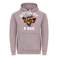 Vintage Zinc bitten by a dog angry dog bite funny gift Vintage Hoodie - lanVoArt