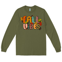Army Green fall vibes Long Sleeve Tee - CowGirlArtShop