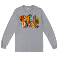 Heather Grey fall vibes Long Sleeve Tee - CowGirlArtShop
