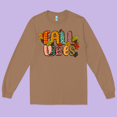 Fall Vibes Long Sleeve Tee Designed By Cowgirlartshop