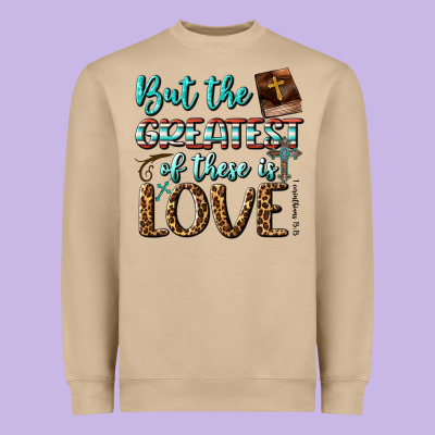But The Greatest Of These Is Love Heavyweight Sweatshirt Designed By Bundleandbundleshop