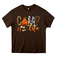 Chocolate Brown Camp Life Heavy Core Tee - BundleAndBundleShop
