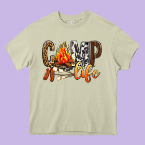 Camp Life Heavy Core Tee Designed By Bundleandbundleshop