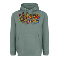 Sage peace love autism Heavyweight Hoodie - RacoonDesign
