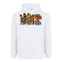 White peace love autism Heavyweight Hoodie - RacoonDesign