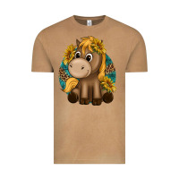 Vintage Camel cute baby horse amd sunflowers Vintage Tee - texasbilliewilder