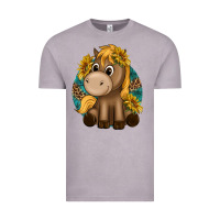 Vintage Zinc cute baby horse amd sunflowers Vintage Tee - texasbilliewilder