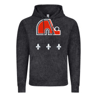 Vintage Black vintage quebec hockey   retro nordiques Vintage Hoodie - lanVoArt