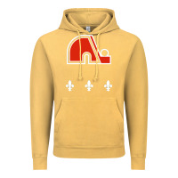 Vintage Mustard vintage quebec hockey   retro nordiques Vintage Hoodie - lanVoArt