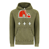 Vintage Olive vintage quebec hockey   retro nordiques Vintage Hoodie - lanVoArt