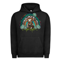 Pigment Black turquoise gemstones brown baby cow  rainbow Urban Hoodie - BarkalooDesign