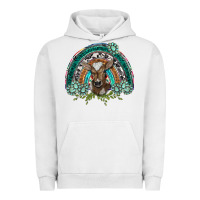 Pigment Lunar Rock turquoise gemstones brown baby cow  rainbow Urban Hoodie - BarkalooDesign
