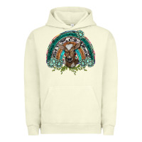 Pigment Pistachio turquoise gemstones brown baby cow  rainbow Urban Hoodie - BarkalooDesign