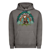 Pigment Tornado turquoise gemstones brown baby cow  rainbow Urban Hoodie - BarkalooDesign