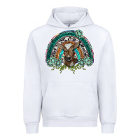 White turquoise gemstones brown baby cow  rainbow Urban Hoodie - BarkalooDesign