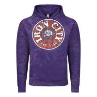 Cloud Purple vintage retro iron city(beer) proof Vintage Hoodie - lanVoArt