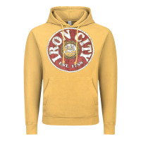Vintage Mustard vintage retro iron city(beer) proof Vintage Hoodie - lanVoArt