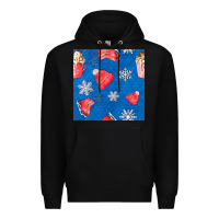 Black winter  snowflakes hot cocoa ice skating shoes Premium Hoodie - FaDigitalArtStudio