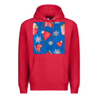 Cardinal winter  snowflakes hot cocoa ice skating shoes Premium Hoodie - FaDigitalArtStudio
