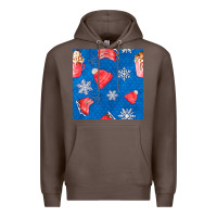 Coffee winter  snowflakes hot cocoa ice skating shoes Premium Hoodie - FaDigitalArtStudio