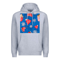 Heather Grey winter  snowflakes hot cocoa ice skating shoes Premium Hoodie - FaDigitalArtStudio