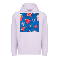 Lilac winter  snowflakes hot cocoa ice skating shoes Premium Hoodie - FaDigitalArtStudio