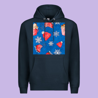 Winter  Snowflakes Hot Cocoa Ice Skating Shoes Premium Hoodie Designed By Fadigitalartstudio