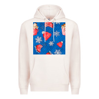 Pale Pink winter  snowflakes hot cocoa ice skating shoes Premium Hoodie - FaDigitalArtStudio