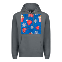 Rock winter  snowflakes hot cocoa ice skating shoes Premium Hoodie - FaDigitalArtStudio