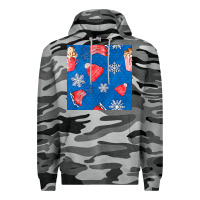 Slate Camo winter  snowflakes hot cocoa ice skating shoes Premium Hoodie - FaDigitalArtStudio