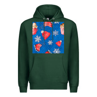 Sports Green winter  snowflakes hot cocoa ice skating shoes Premium Hoodie - FaDigitalArtStudio