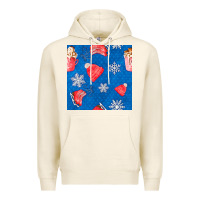 Tofu winter  snowflakes hot cocoa ice skating shoes Premium Hoodie - FaDigitalArtStudio