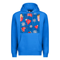 True Royal winter  snowflakes hot cocoa ice skating shoes Premium Hoodie - FaDigitalArtStudio