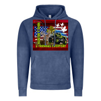 Vintage Denim hunting fishing & farming everyday Vintage Hoodie - TumblerDesignByShophia