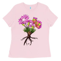 Bitterroot Flower Illustrations Ladies Tee | Teevron