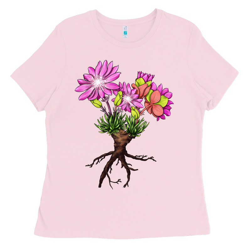 Bitterroot Flower Illustrations Ladies Tee by LillyAllenDesigns | Teevron