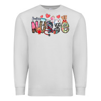 Dove Grey Nurse Valentines Day Premium Sweatshirt - CowhideDigitalArt